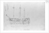 A sketch of HMS 'Camperdown' by Robert Strickland Thomas