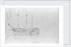 A sketch of HMS 'Camperdown' by Robert Strickland Thomas
