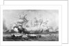 The attack of the 'Vanguard' (commanded by Sir William Winter) on the Spanish Armada, 8 August 1588 by A. Wilmore