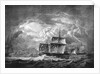 Victory... in the Gale that succeeded the Battle of Trafalgar,  the remains of... Nelson on board by Robert Dodd