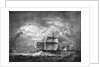 Victory... in the Gale that succeeded the Battle of Trafalgar,  the remains of... Nelson on board by Robert Dodd