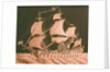 Paper sculpture of a 64-gun ship by Augustine Walker