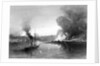 HMS 'Firefly' destroying the magazines at Brandon, Gulf of Bothnia by Thomas Goldsworth Dutton