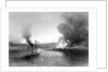 HMS 'Firefly' destroying the magazines at Brandon, Gulf of Bothnia by Thomas Goldsworth Dutton