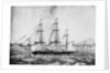 Florentia Captain Wimble, passing through Telleberry Roads February 1st 1825, coast of Malabar by Neve