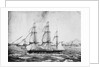 Florentia Captain Wimble, passing through Telleberry Roads February 1st 1825, coast of Malabar by Neve