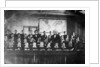 Mr John Riddle, Headmaster of the Upper Nautical School, Greenwich Hospital, with his pupils in 1855 by Unknown
