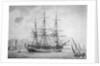 Portrait of French naval vessel 'L' Incorruptible' by Joseph Auge Antonie Roux