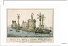 An Accurate Representation of the Floating Machine Invented by the French for Invading England by Freville