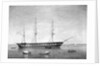 HMS 'Shannon' at anchor by A. de Simone
