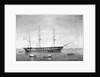 HMS 'Shannon' at anchor by A. de Simone