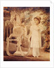 Horatia Nelson in top hat, dress and pantaloons with a rocking horse by unknown