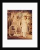 Horatia Nelson in top hat, dress and pantaloons with a rocking horse by unknown