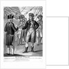 Richard Parker, President of the Committee of Delegates, tendering the list of grievances to Vice Admiral Buckner, on board the 'Sandwich' at the Nore by unknown