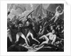 The Battle of Trafalgar, 1805: Captain Harvey of the 'Temeraire' clearing the deck of French and Spaniards by Gillbank