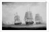 George III in HMS 'Southampton' reviewing the fleet off Plymouth, 18 August 1789 by William Elliott