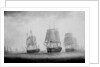 George III in HMS 'Southampton' reviewing the fleet off Plymouth, 18 August 1789 by William Elliott