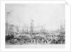 The Launch of the Trafalgar, in the presence of Her Most Gracious Majesty Queen Victoria and His Royal Highness Prince Albert, at H.M.Dock Yard, Woolwich... by William Ranwell