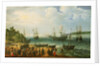 HMS 'Prince Royal' and other shipping in an estuary by Adam Willaerts