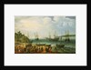 HMS 'Prince Royal' and other shipping in an estuary by Adam Willaerts