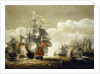 The Battle of Lowestoft, 3 June 1665, Showing HMS 'Royal Charles' and the 'Eendracht' by Hendrik van Minderhout