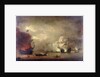 Action between HMS 'Mary Rose' and seven Algerines, 8 December, 1669 by Peter Monamy