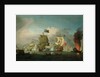 The burning of HMS 'Royal James' at the Battle of Solebay, 28 May 1672 by Peter Monamy