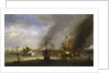 Destruction of the 'Soleil Royal' at the Battle of La Hogue, 23 May 1692 by Adriaen van Diest