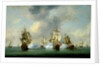 Commodore Walker's action: the Privateer 'Boscawen' engaging a fleet of French ships, 23 May 1745 by Charles Brooking