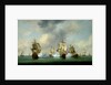 Commodore Walker's action: the Privateer 'Boscawen' engaging a fleet of French ships, 23 May 1745 by Charles Brooking