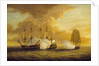 Action between HMS 'Lion' and 'Elizabeth' and the 'Du Teillay', 9 July 1745 by Dominic Serres the Elder