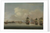 HMS 'Monmouth' burning the French frigate 'Rose', 1 July 1758 by Dominic Serres the Elder