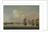 HMS 'Monmouth' burning the French frigate 'Rose', 1 July 1758 by Dominic Serres the Elder