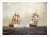 The 'Pitt' engaging the 'St Louis', 29 September 1758 by Lawson Dunn