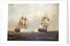 The 'Pitt' engaging the 'St Louis', 29 September 1758 by Lawson Dunn