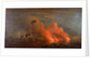 The burning of the Turkish fleet in Chesme Bay, 7 July 1770 by Richard Paton