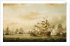 The Battle of the Saints, 12 April 1782, end of the action by Thomas Whitcombe