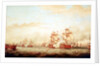 Surrender of the 'Ville de Paris' at the Battle of The Saints, 12 April 1782 by Thomas Whitcombe