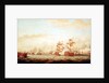 Surrender of the 'Ville de Paris' at the Battle of The Saints, 12 April 1782 by Thomas Whitcombe