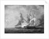 HMS 'Scourge' capturing the 'Sansculotte', 13 March 1793 by Thomas Yates