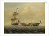 Action between HMS 'Blanche' and the 'Pique', 5 January 1795 by John Thomas Baines