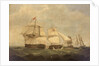 HMS 'Dido' and 'Lowestoft' in action with 'Minerve' and 'Artemise', 24 June 1795 by unknown