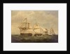 HMS 'Dido' and 'Lowestoft' in action with 'Minerve' and 'Artemise', 24 June 1795 by unknown