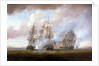 The capture of the 'Resistance' and 'Constance' by HMS 'San Fiorenzo' and 'Nymphe', 9 March 1797 by Nicholas Pocock