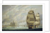 Nelson forcing the passage of the sound, 30 March 1801, prior to the Battle of Copenhagen by Robert Dodd