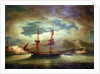 Cutting out the 'Curieux' at Martinique, 3 February 1804 by Francis Sartorius