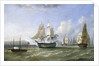 HMS 'Warrior' protecting a convoy passing Reefness, September 1807 by William Adolphus Knell