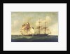 HMS 'Sappho' capturing the Danish brig 'Admiral Jawl', 2 March, 1808: surrender of the brig by Francis Sartorius