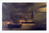 HMS 'Melpomene' engaged with 20 Danish gunboats, 23 May 1809 by British School