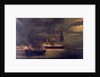 HMS 'Melpomene' engaged with 20 Danish gunboats, 23 May 1809 by British School